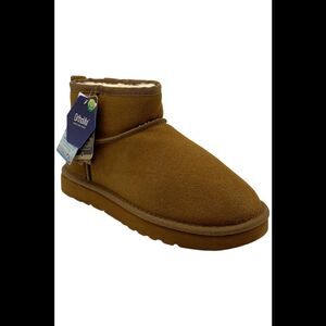 Lamo Women's Kora Short Water Resistant Suede Boots Chestnut - Wide